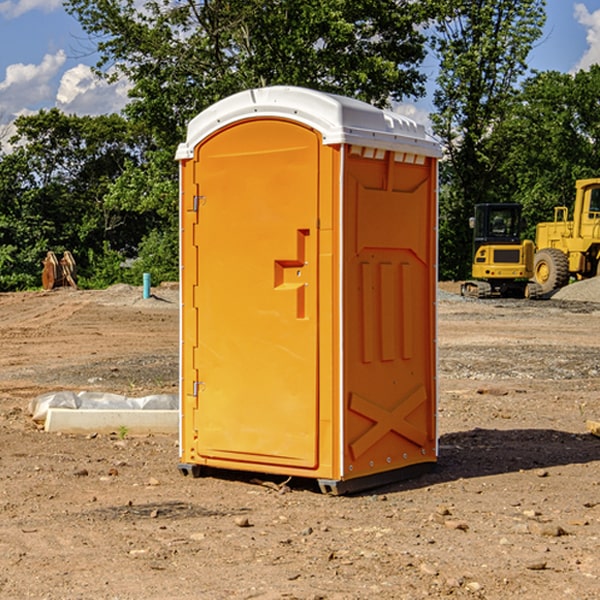 how often are the portable toilets cleaned and serviced during a rental period in Crockett County